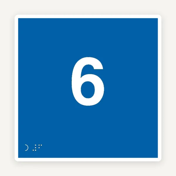 Placuta numărul 6 braille
