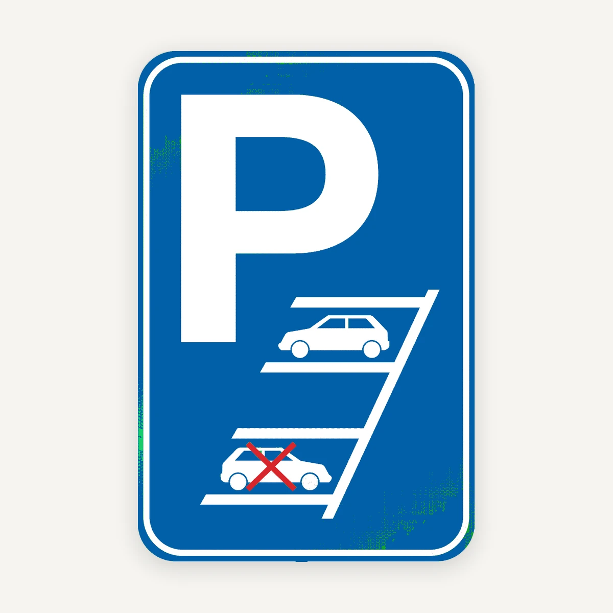 Reverse parking only sign