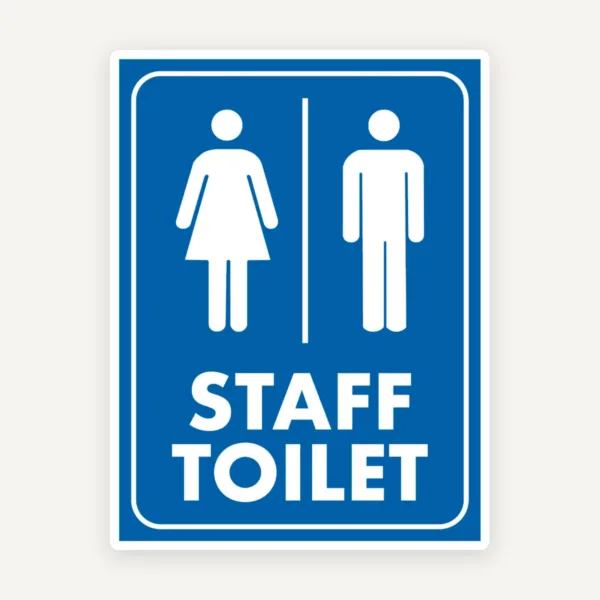 Staff Toilet Blue Sign