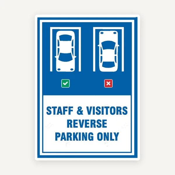 vehicle reverse parking awareness sign