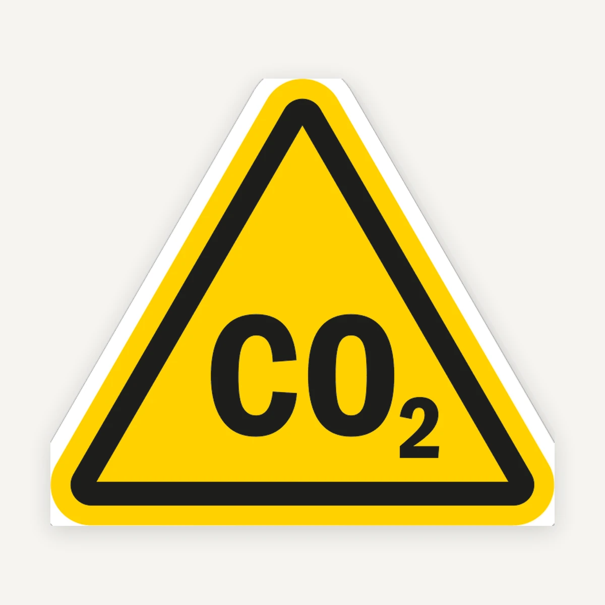 ETICHETĂ CU SIMBOL CO₂ - DIOXID DE CARBON