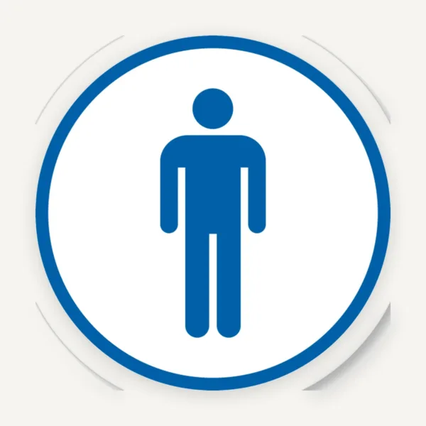 Etichetă Toaletă Bărbați - Semn Vizibil și Modern pentru WC-ul Masculin