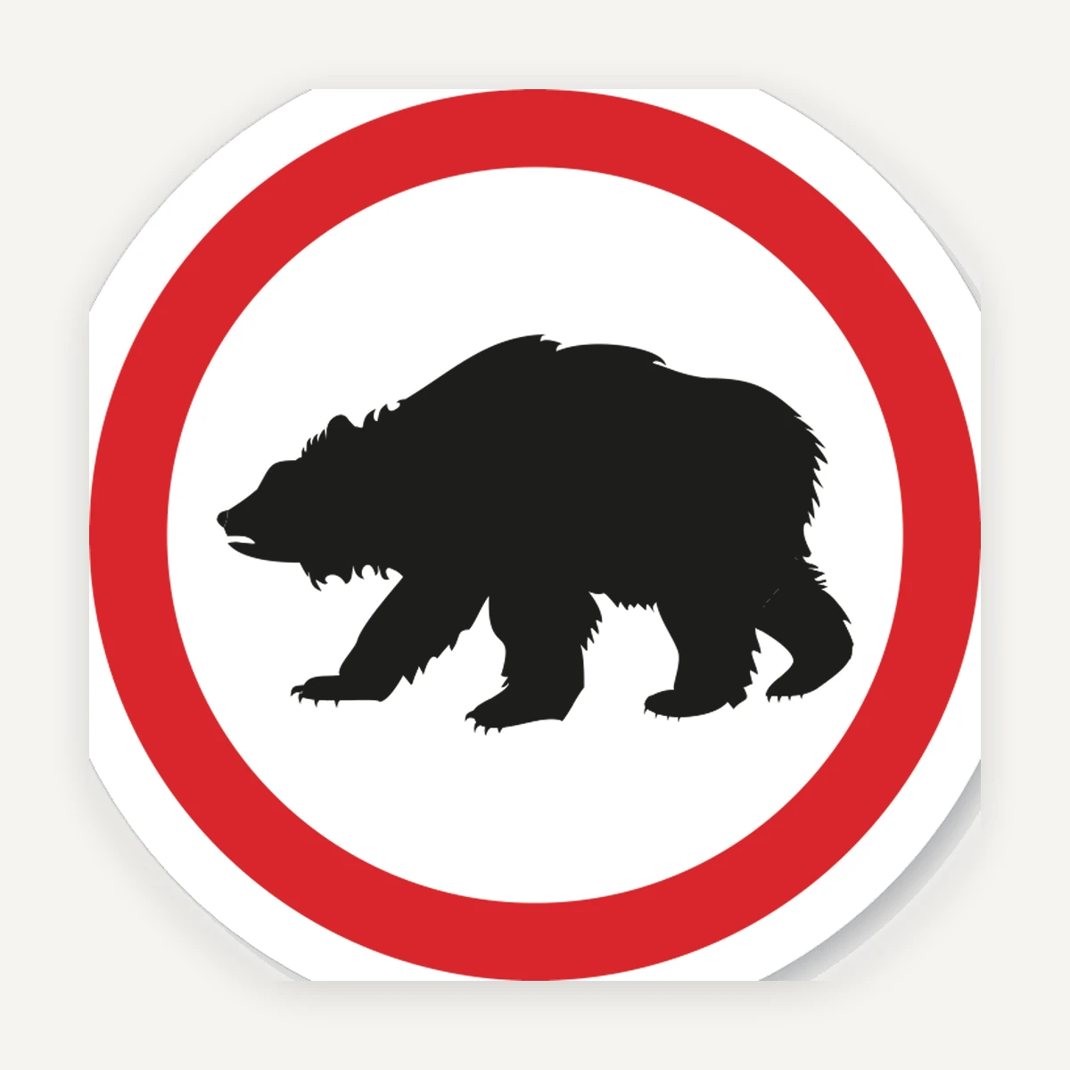 Etichete Zona cu Urși - Stickere de Avertizare pentru Păduri și Zone Montane