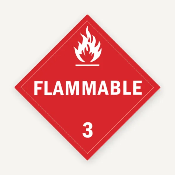 Etichetă Inflamabile Clasa 3 - Siguranță Industrială și Conformitate Legală