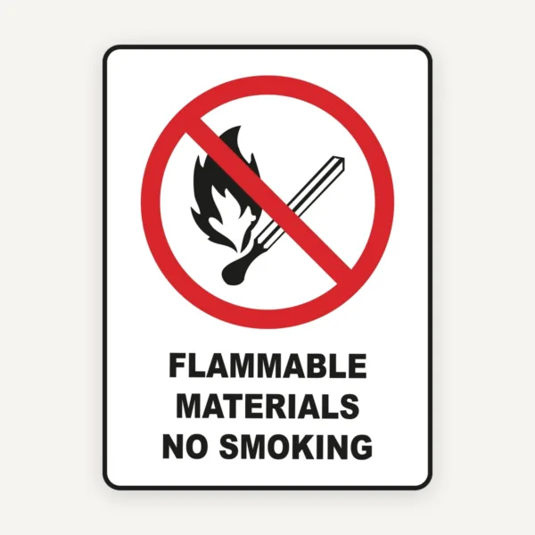 Indicator Materiale Inflamabile - Fumatul Interzis | Semn de Siguranță PSI