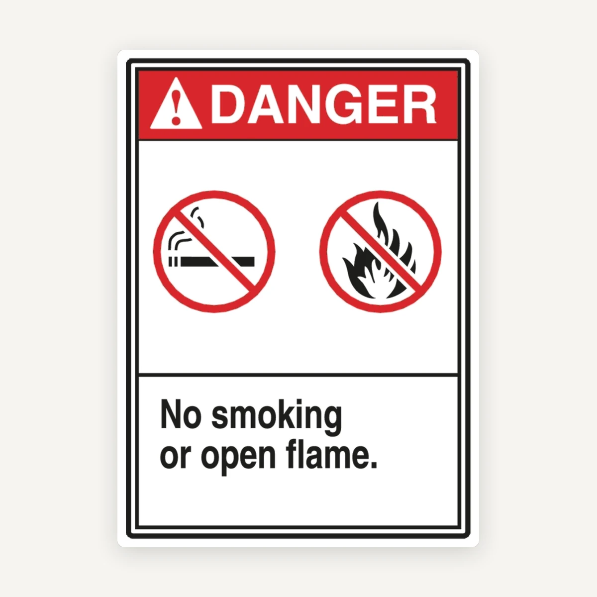 No Smoking Or Open Flame