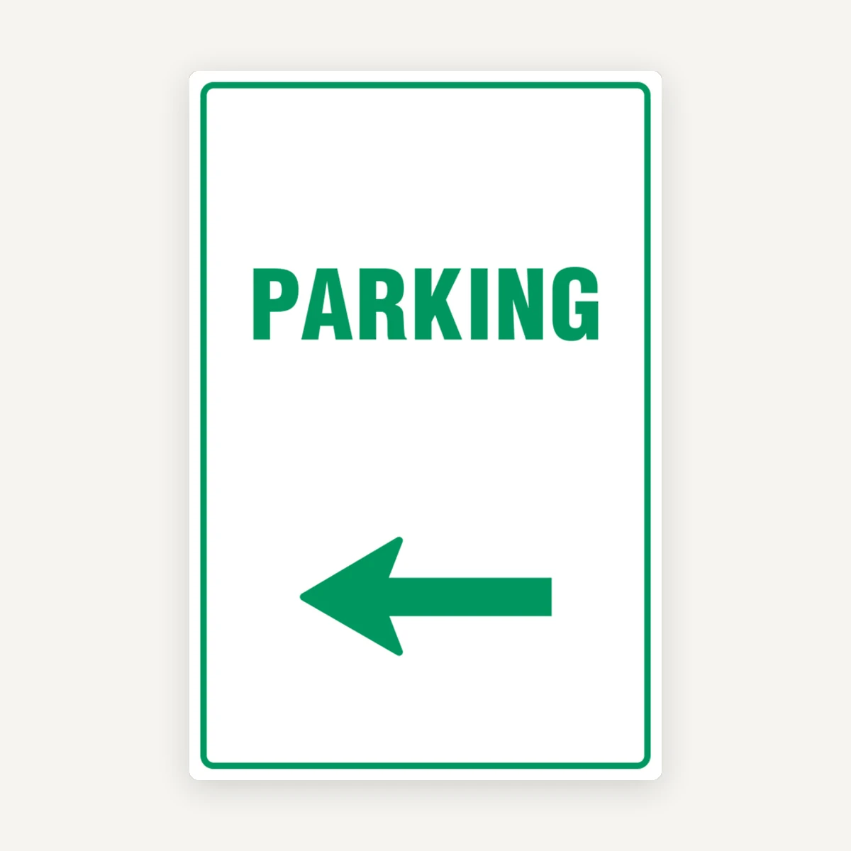 PARKING LEFT SIGN