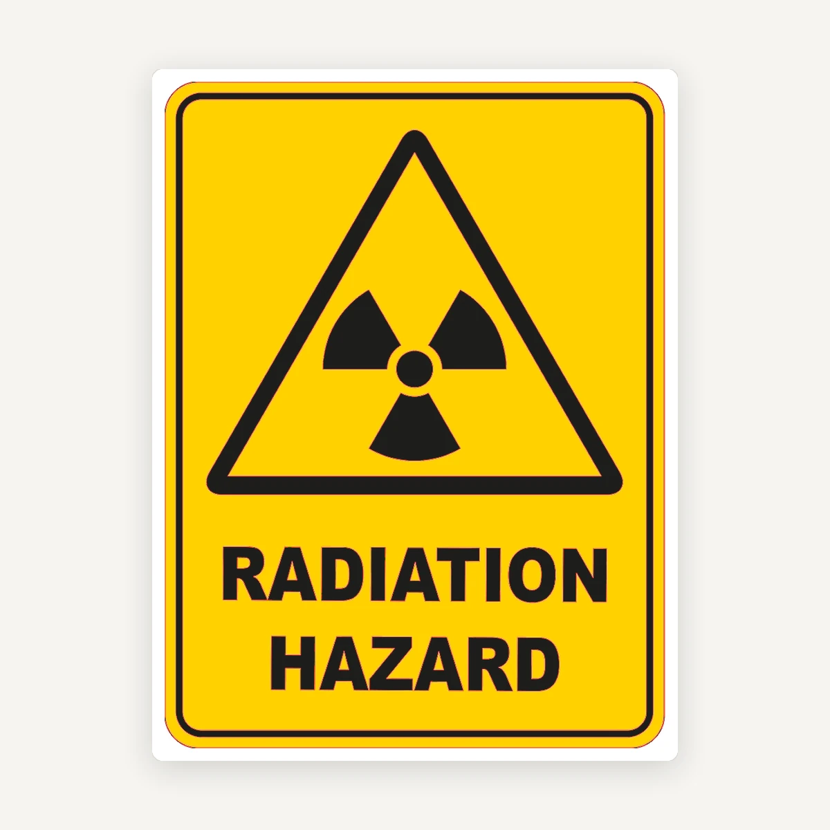 Radiation Hazard Warning Safety Sign