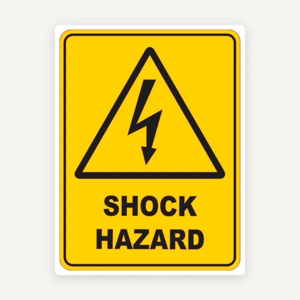 Shock Hazard Warning Safety Sign