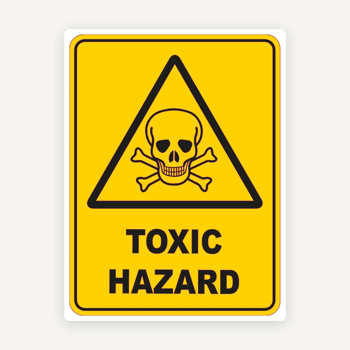 Toxic Hazard Warning Safety Sign