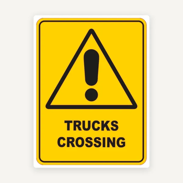 Trucks Crossing Safety Sign