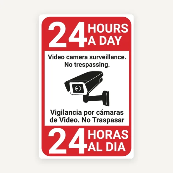 Indicator „Supraveghere video 24 de ore - Accesul interzis” - Protecție completă pentru proprietăți