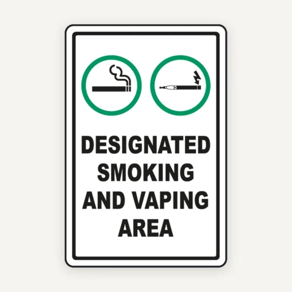 Semn pentru Zonă de Fumat și Vaping - Ușor de Observat pentru Angajați și Clienți