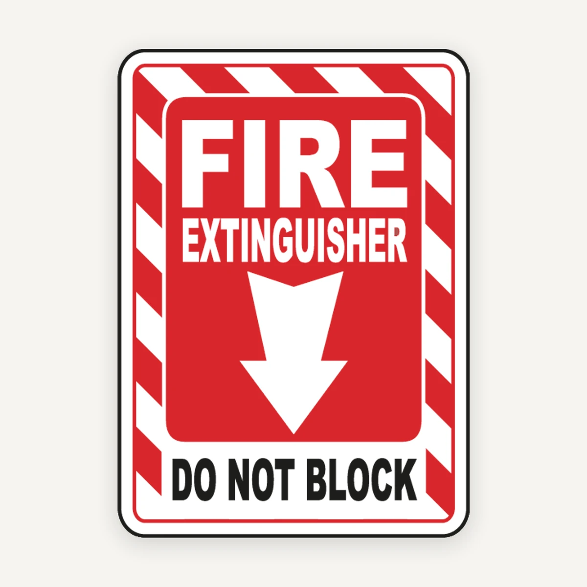 Indicator Stingător de Incendiu - Interzis Blocarea Stingătoarelor | Semn Vizibil pentru Siguranță