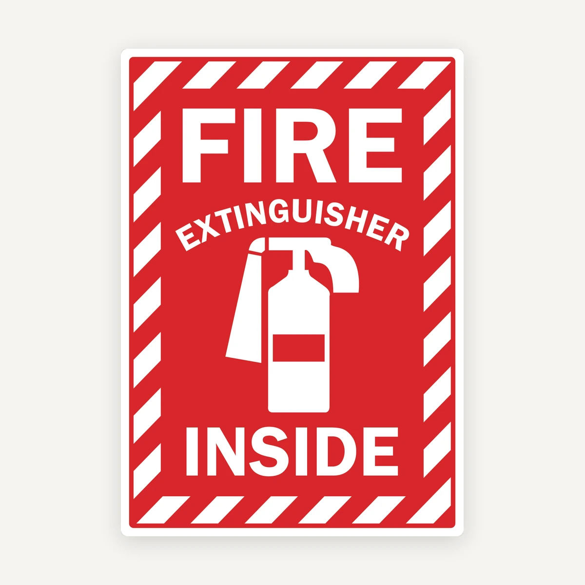 Indicator Semnalizare Stingător Incendiu Interior/Exterior - Placă PSI Vizibilitate Ridicată