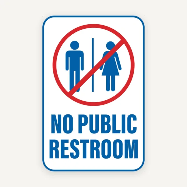 No public restroom sign