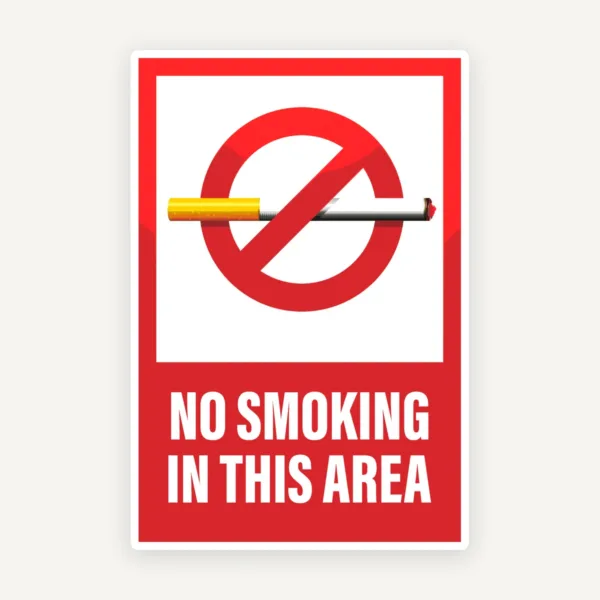 No smoking in this area