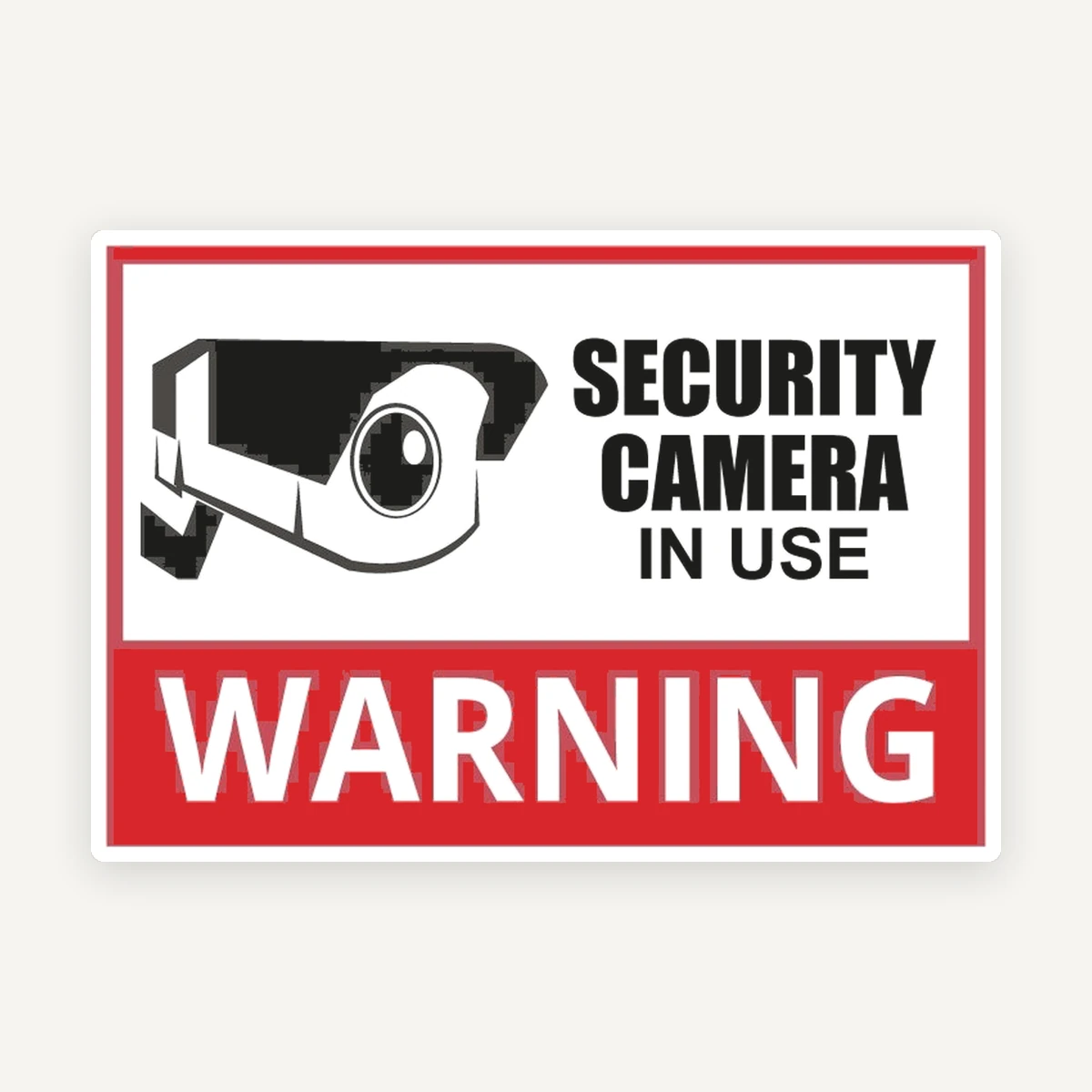 Security camera in use warning