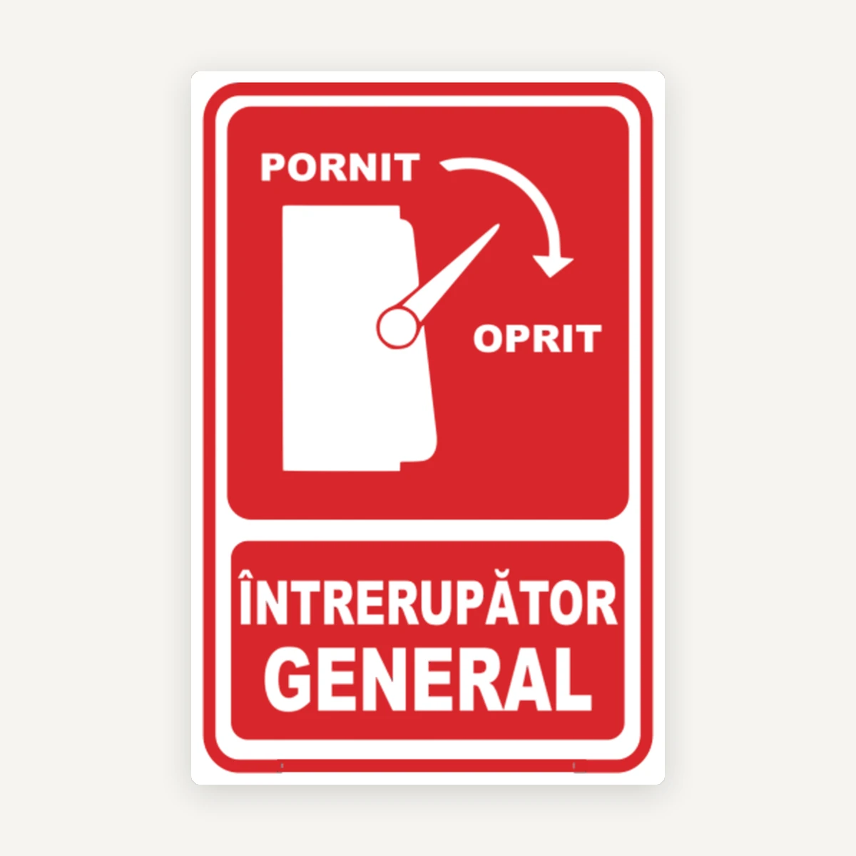 Semn pentru intrerupator inchis si deschis
