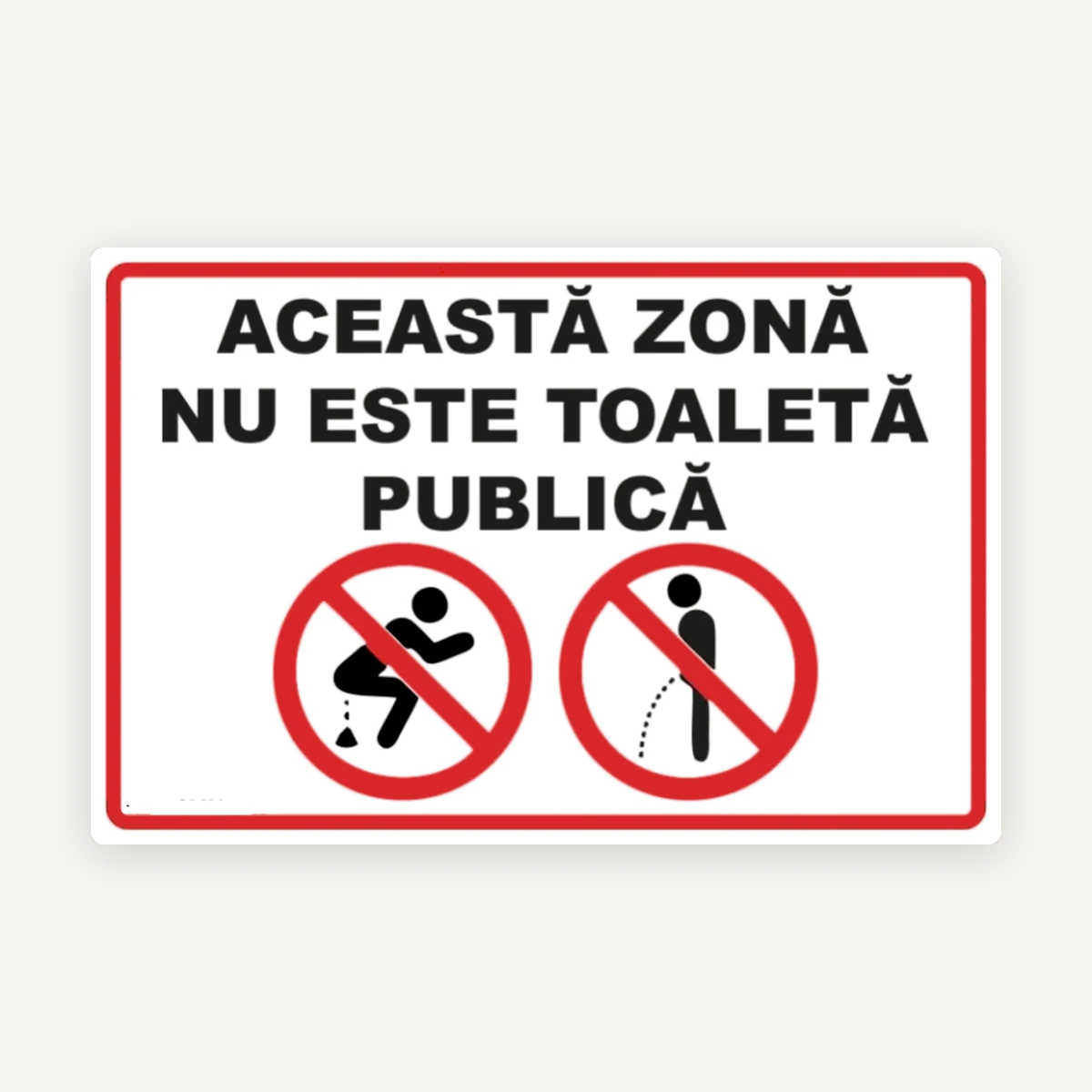 Zona nu este toaleta publica