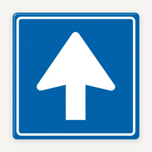 Indicator Rutier Aluminiu ‘Drum cu Sens Unic’ - Semnalizare Sigură și Durabilă pentru Trafic