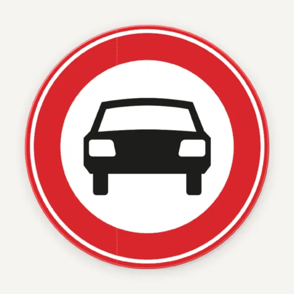 Indicator Rutier Profesional Drum Închis Autovehiculelor din Aluminiu - Ideal pentru Drumuri Publice și Private