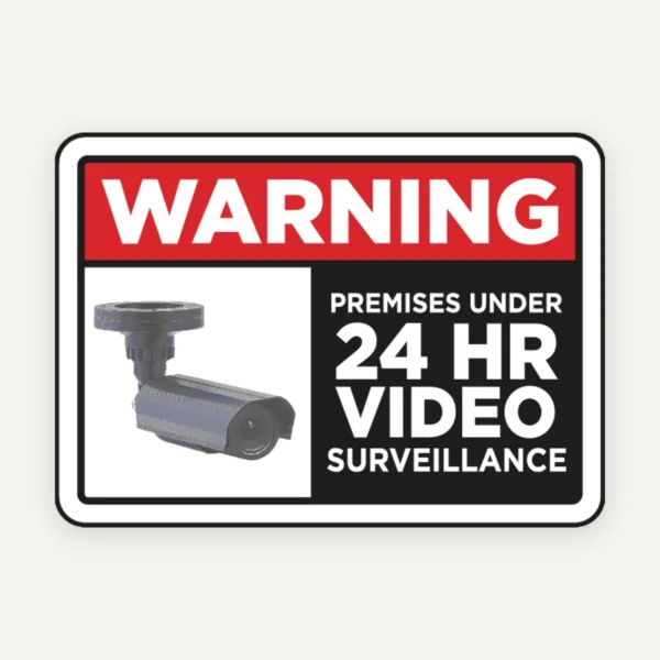 Under 24Hr Video Surveillance Sign
