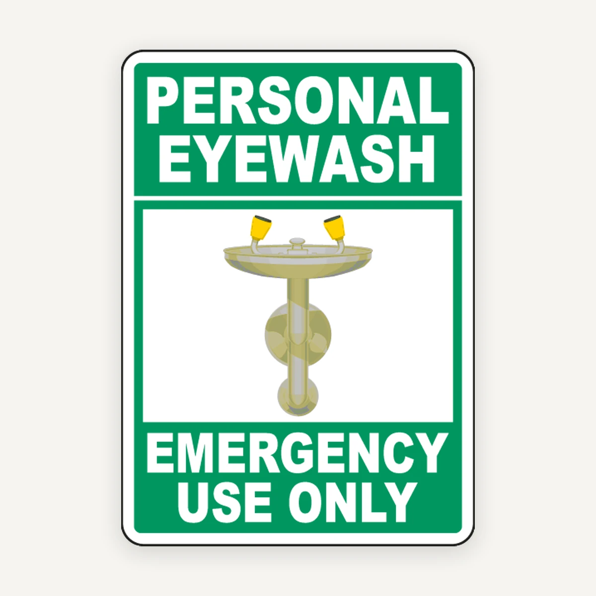 Personal Eyewash Sign