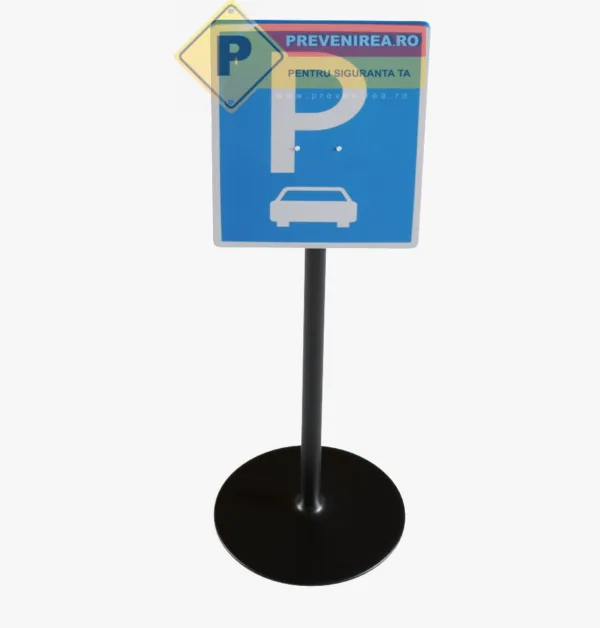 Indicator personalizat cu picior și suport mobil pentru parcări