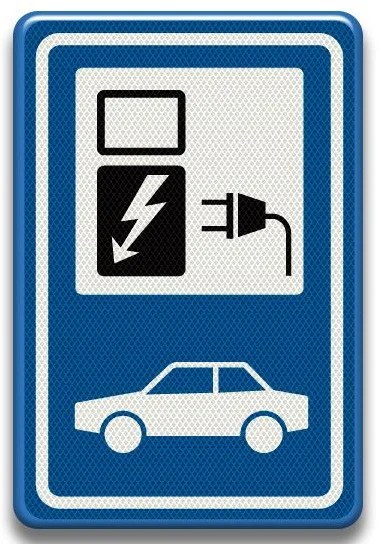 Placuta reflectorizanta pentru punct de încărcare auto