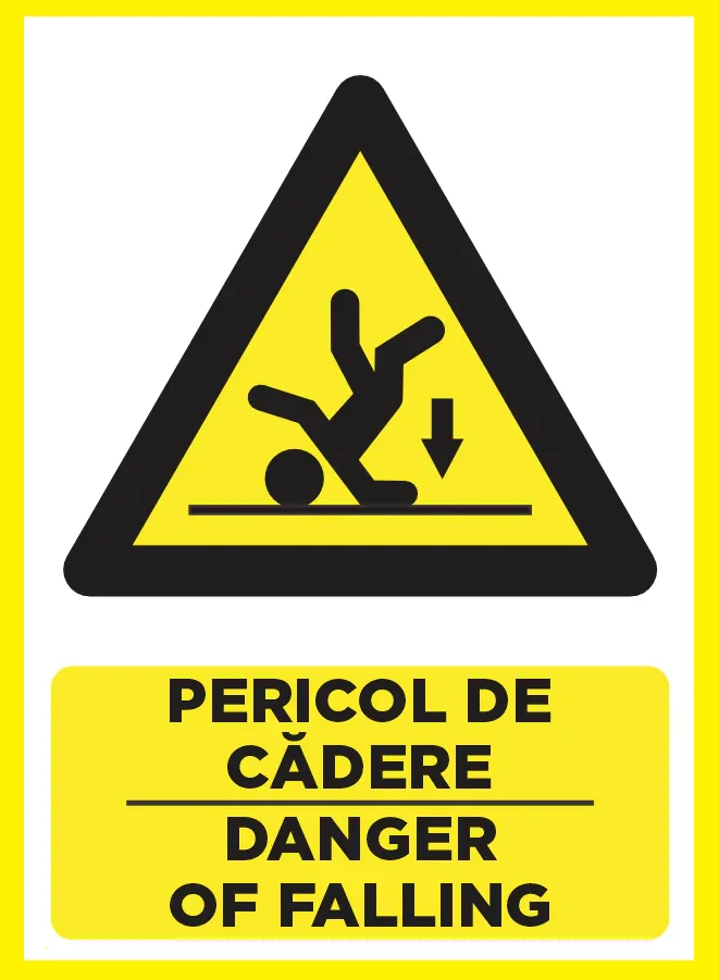Placuta pentru pericol de cadere danger of falling