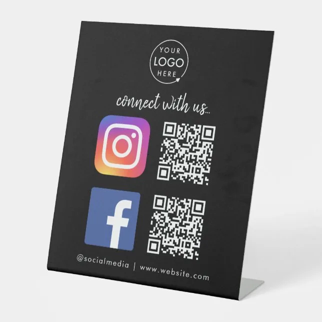 Plăcuță de Facebook și internet cu cod QR