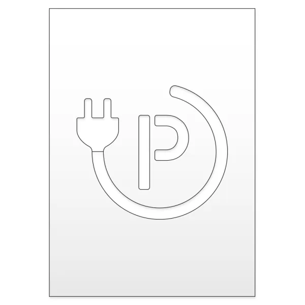 Sablon pentru masini electrice statie de incarcare parcare
