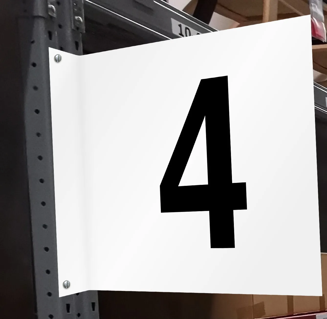 Semn de culoare proiectat numărul 4 fata verso
