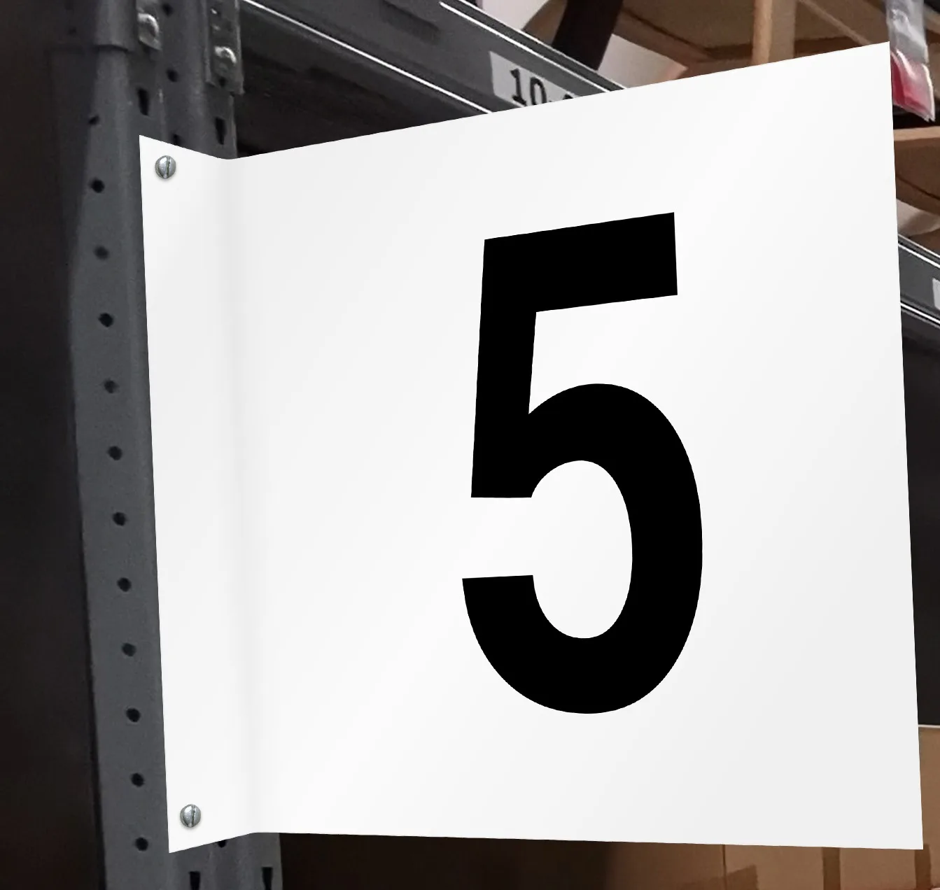 Semn de culoare proiectat numărul 5 fata verso
