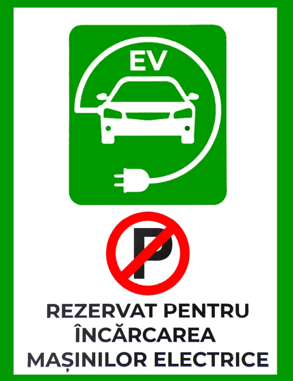 Placuta pentru rezervat pentru incarcarea masinilor electrice