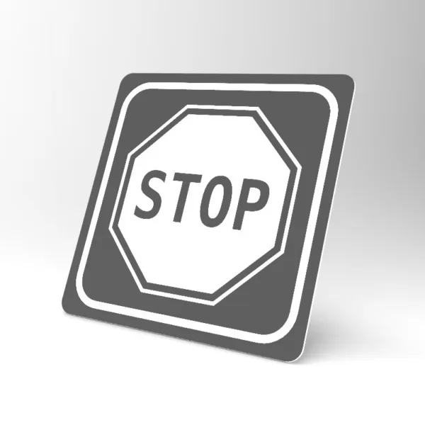 Placuta gri stop