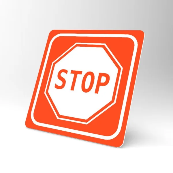 Placuta portocalie stop