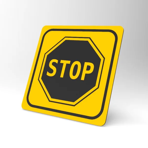 Placuta galbena stop