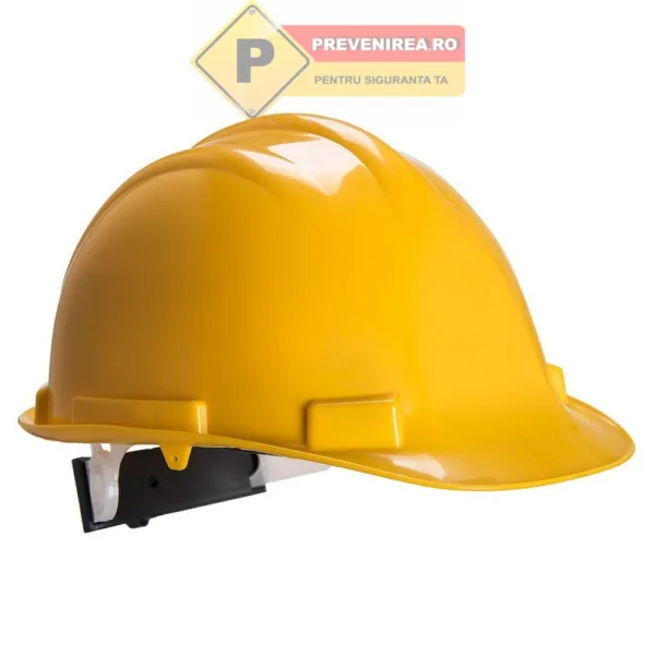 Cască de Construcții Galbenă - Vizibilitate Mare și Rezistență Ridicată