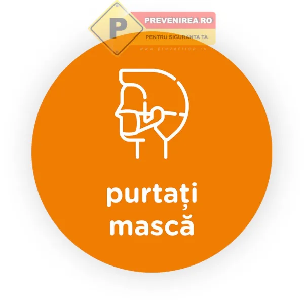 Semn portocaliu purtati masca