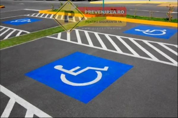Marcaje pentru locuri de parcari persoane cu dizabilitati