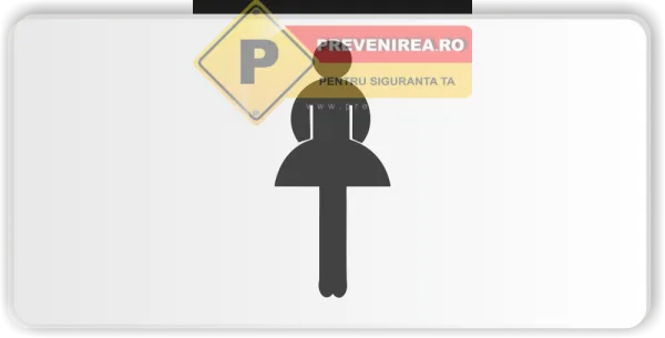 Semn aluminiu toaleta femei