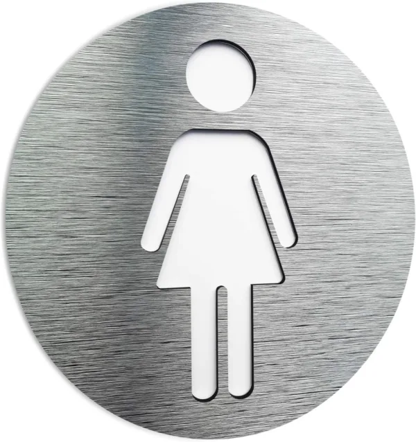 Semn din aluminiu pentru toaletă femei pentru baie