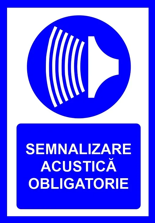 placuta pentru semnalizare acustica obligatorie