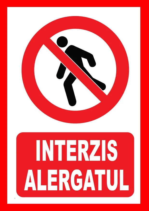 Placuta interzis alergatul