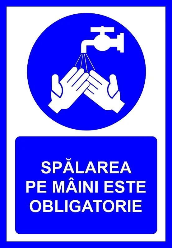 Placuta pentru spalarea pe maini este obligatorie