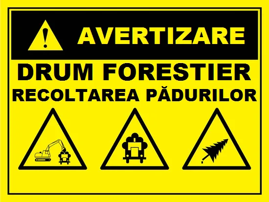 Placuta pentru drum forestier