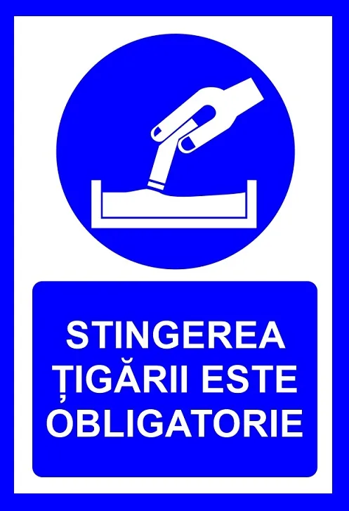 Placuta pentru stingerea tigarii este obligatorie