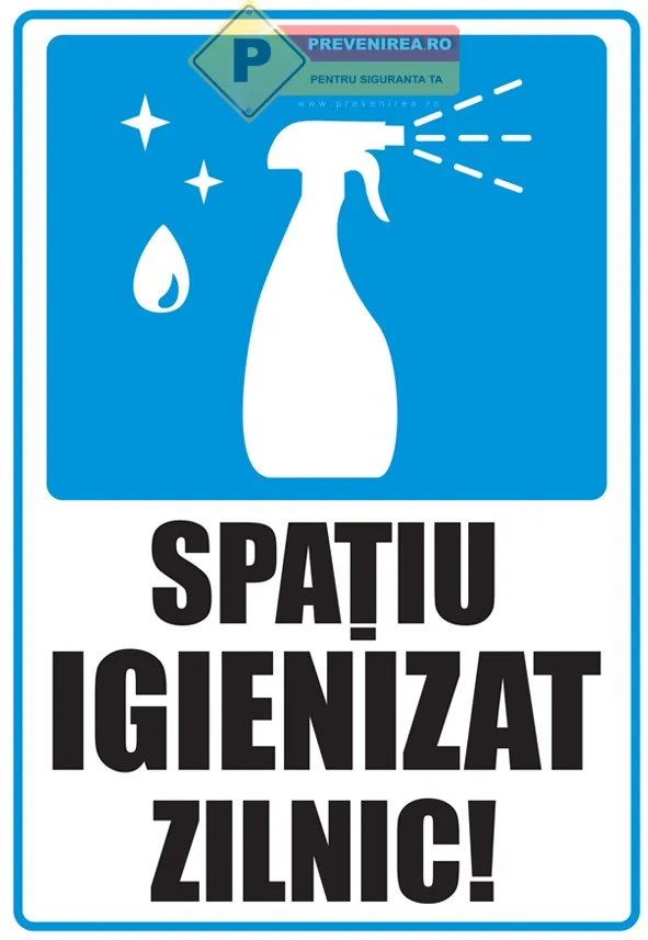 Indicator pentru spatii igienizate